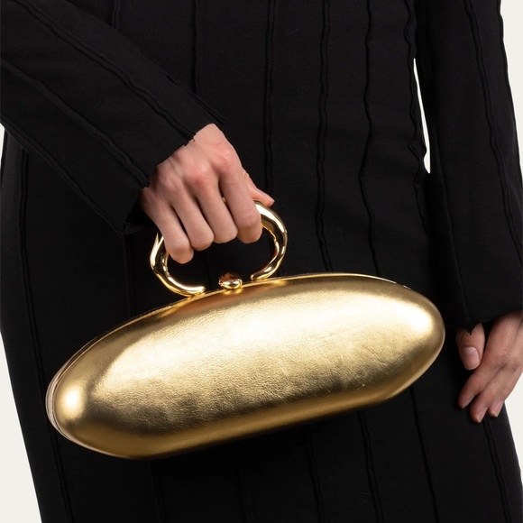 Alexis Bittar Molten Gold Bullet Minaudière - Picture 3 of 14